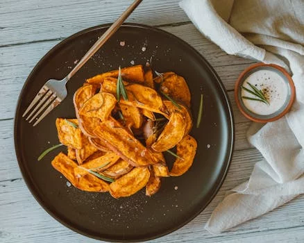 sweet potato fries seasoned